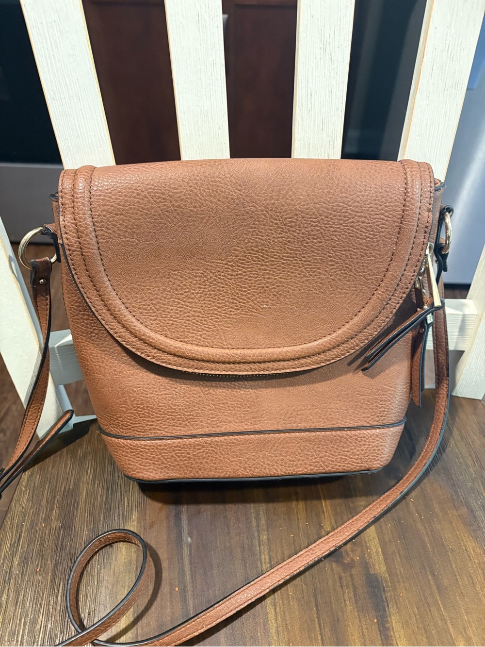 Classic Aldo Faux Fur Brown Crossbody Shoulder Bag - Timeless Everyday Style